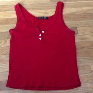 Red Brandy Melville tank crop top